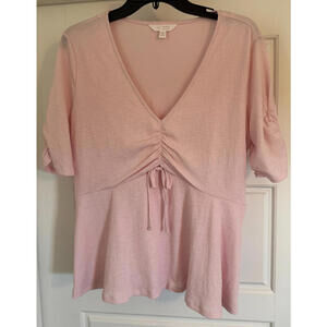 LC Lauren Conrad Womens Blouse Size M Pink Bow